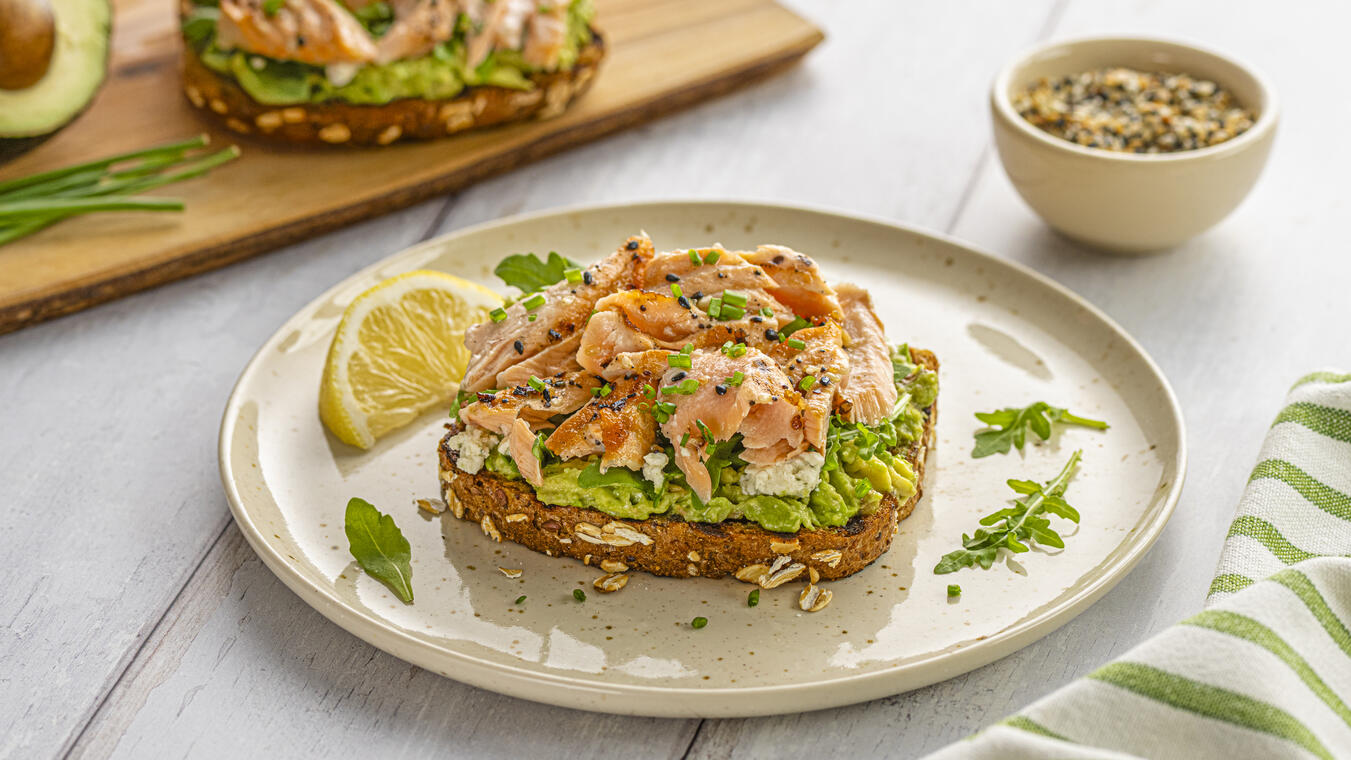 Grilled Salmon & Avocado Toast Recipe