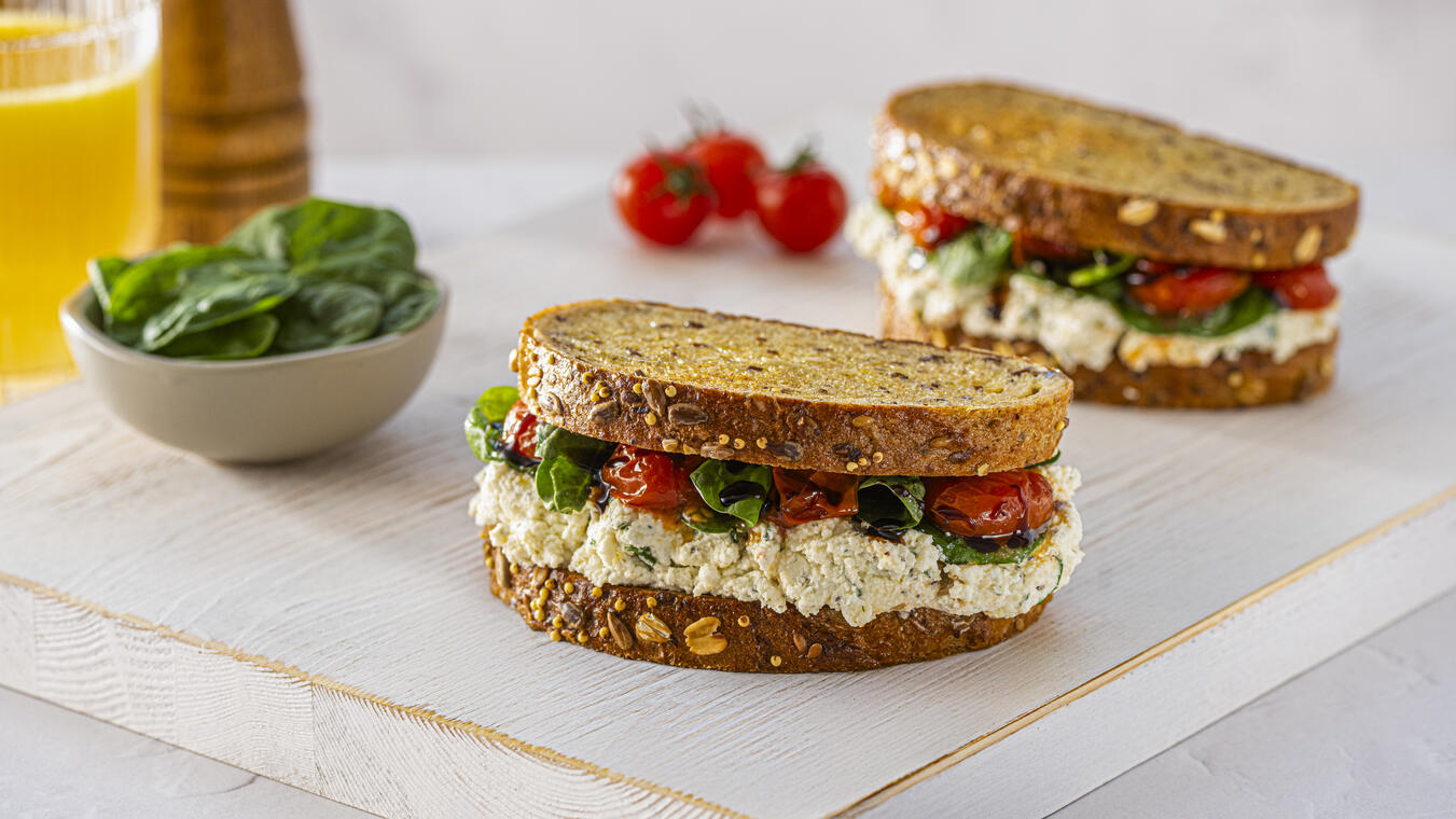 Tomato, Spinach & Ricotta Toasts Recipe