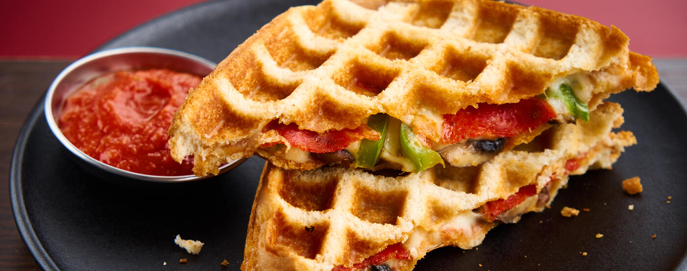 Pizza Waffle Sandwich Recipe Image