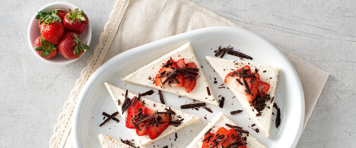 Creamy Dessert Toast with Strawberries & Shaved Chocolate Recipe