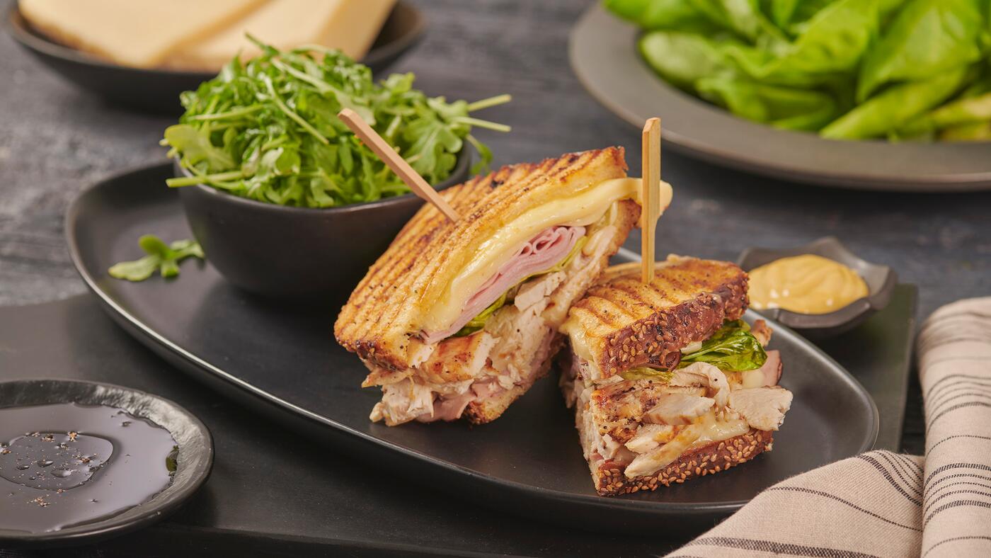 Grilled chicken cordon bleu top
